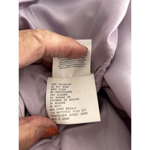 Montage by Mon Cheri Mother of Bride Lavender Dress & Jacket Pleated Front 12 - Picture 13 of 16